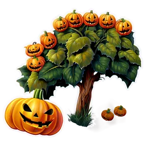 Jack O Lantern With Pumpkin Patch PNG 47 PNG