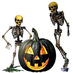 Jack O Lantern With Skeleton PNG 69