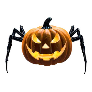 Jack O Lantern With Spider PNG 34