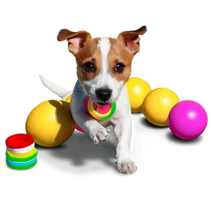 Jack Russell With Toys PNG Jvc PNG