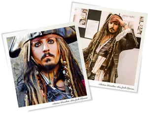 Jack Sparrow Cosplay Portraits PNG image