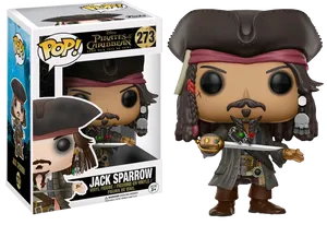 Jack Sparrow Funko Pop Figure PNG image