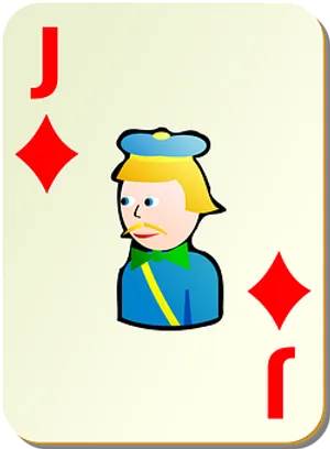 Jackof Diamonds Playing Card PNG image