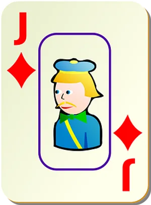 Jackof Diamonds Playing Card PNG image