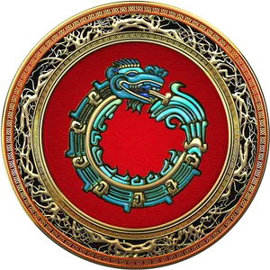 Jade Dragon Circular Carving PNG image