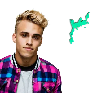 Jake Paul Plaid Jacket Portrait PNG image