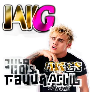 Jake Paul Stylized Portrait PNG