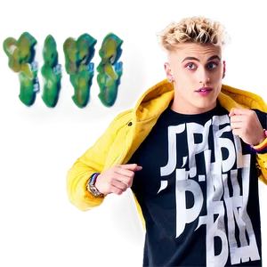 Jake Paul Yellow Jacket Pose PNG image