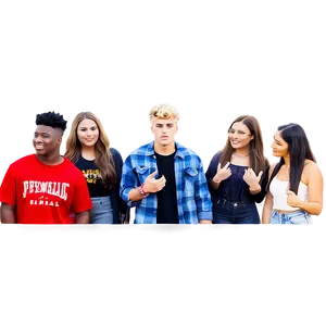Jake Pauland Friends Posing PNG