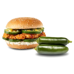 Jalapeno Popper Chicken Sandwich Png 06132024 PNG image