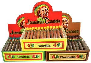 Jamaican Candela Cigar Blunts Display PNG image