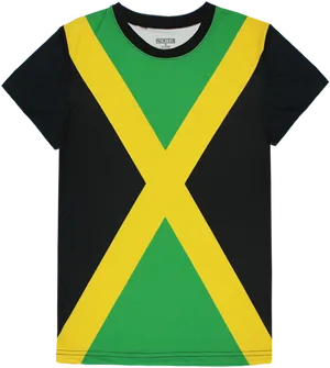 Jamaican Flag Design T Shirt PNG image