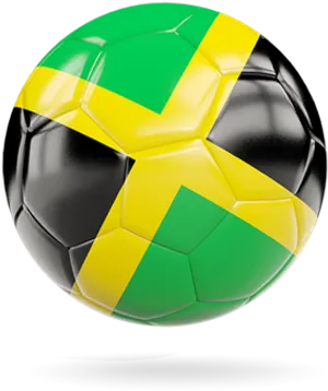 Jamaican Flag Soccer Ball PNG image