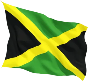 Jamaican Flag Waving PNG image