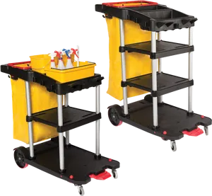 Janitorial Cleaning Carts Commercial Use PNG image