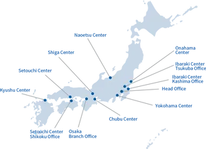 Japan Company Branch Network Map PNG image