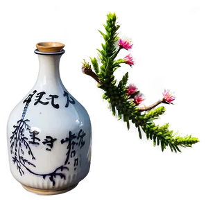 Japanese Sake Jug PNG 06262024