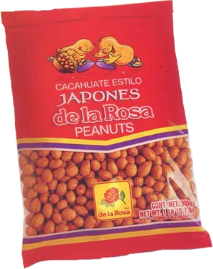 Japanese Style Peanuts De La Rosa Package PNG image