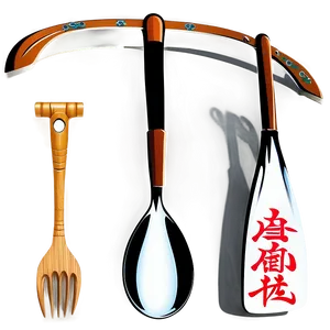 Japanese Style Utensils PNG Ccw