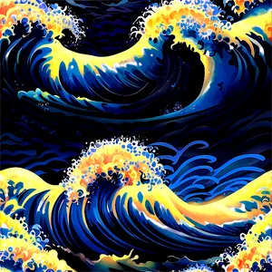 Japanese Surf Wave PNG 06242024