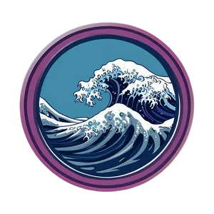 Japanese Wave In Circle Png 93 PNG image