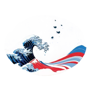 Japanese Wave In Circle PNG Vmy
