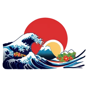 Japanese Wave Outline Png 88 PNG image