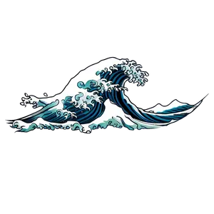 Japanese Wave Tattoo Design Png Ixa PNG image