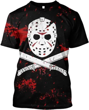 Jason Horror Movie T Shirt Design PNG image