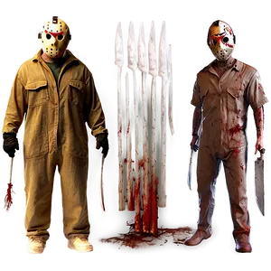 Jason Voorhees And Victims Png 60 PNG image