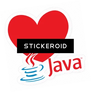 Java Logowith Heart Background PNG image