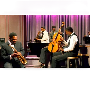 Jazz Club Scene Png 06122024 PNG image