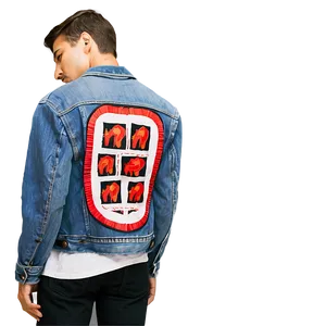 Jean Jacket With Patches Png Arw29 PNG image