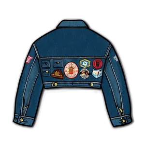 Jean Jacket With Patches Png Smt PNG image