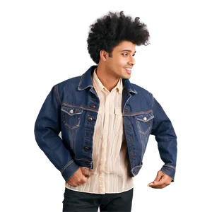 Jean Jacket With Pleats PNG 11