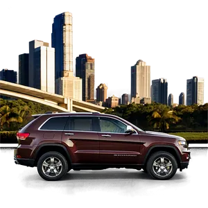 Jeep Grand Cherokee In City PNG Jue51