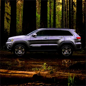 Jeep Grand Cherokee In Forest Trail PNG 06292024