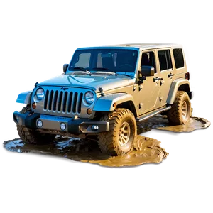 Jeep In Mud Off-roading Png 7 PNG image