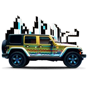 Jeep Wave Glitch Art PNG 47