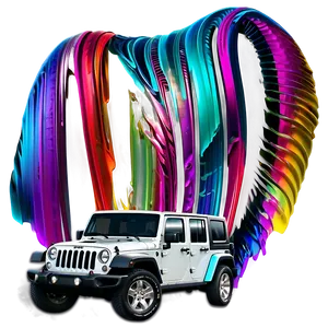 Jeep Wave Glitch Art PNG 92