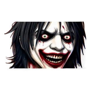 Jeff The Killer's Gruesome Face Png 06252024 PNG image