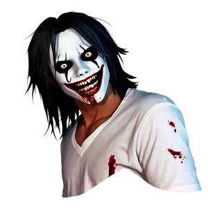 Jeff The Killer's Gruesome Face Png 06252024 PNG image