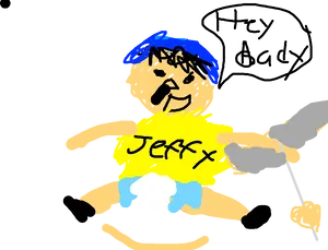 Jeffy Character Drawing PNG image