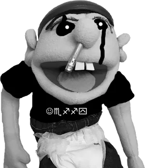 Jeffy Puppet Crying With Pencil PNG image