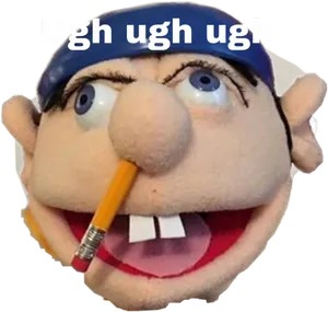 Jeffy Puppet With Pencil PNG image