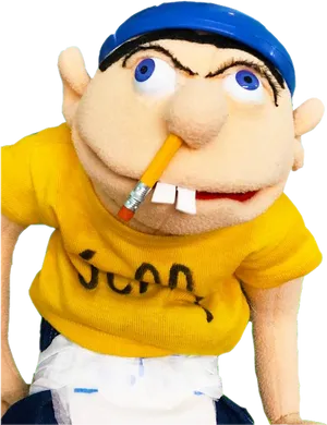 Jeffy Puppet With Penciland Diaper PNG image