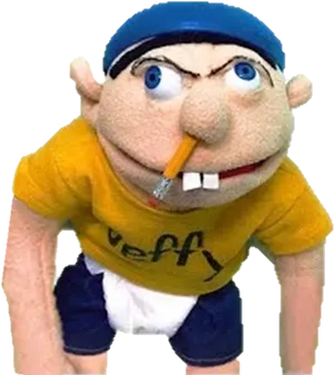 Jeffy Puppet With Pencilin Nose PNG image