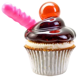 Jelly Topped Cupcake PNG 13