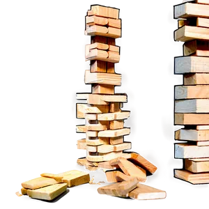 Jenga Tower Collapse Png Pml PNG image