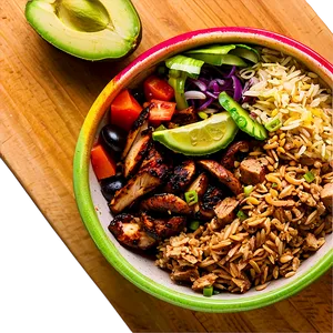 Jerk Chicken Burrito Bowl PNG Vle